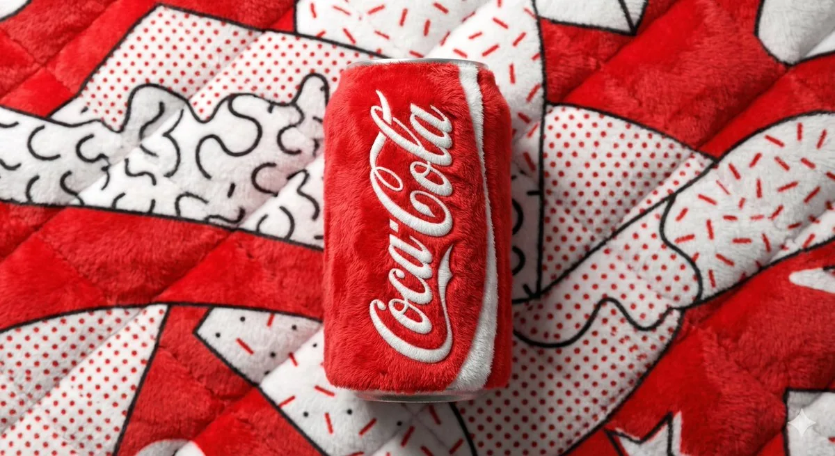 Plush pop-art soda can template