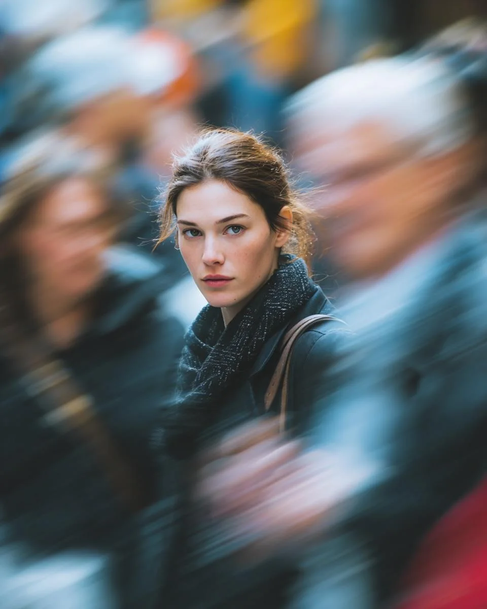 Motion-blur street portrait by Taaruk