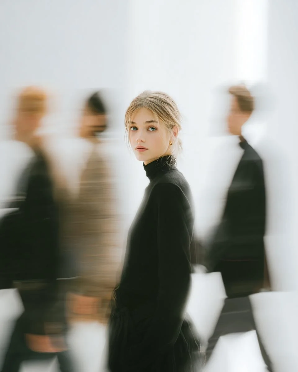 Motion blur fashion portrait by K