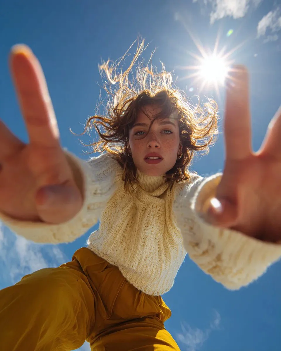 Ultra-wide low-angle portrait by Sairah