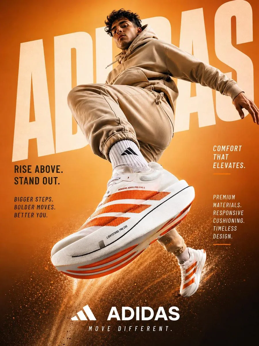 Dynamic sportswear ad by Taaruk