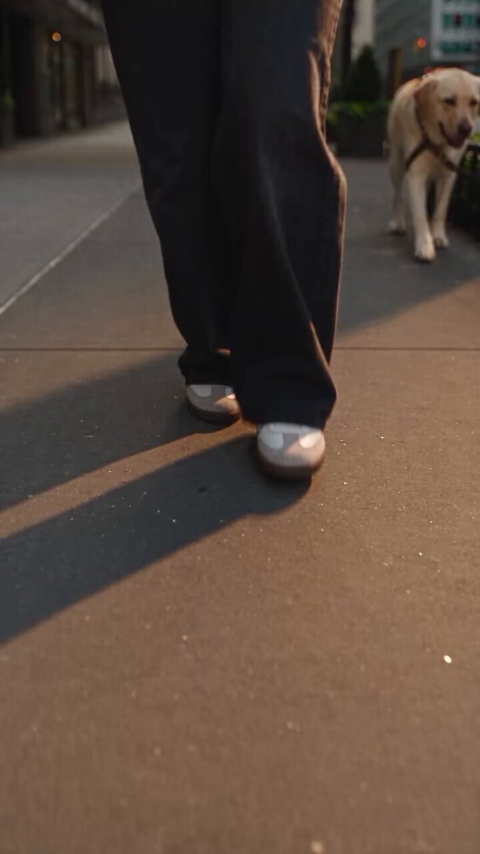 Confident NYC fashion walk template